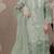 Light green organza semi stitched suit with embroidery & sequence work