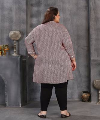 Pink color plus size kurti 3