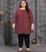 Wine color plus size kurti