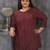 Wine color plus size kurti