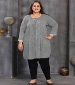 Grey color plus size kurti