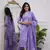 Lavender color beautiful chanderi fabric kurti set