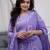 Lavender color beautiful chanderi fabric kurti set
