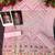 Pink georgette semi stitched suit with embroidered thread & sequence work