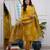 Mustard color beautiful chanderi fabric kurti set