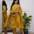 Mustard color beautiful chanderi fabric kurti set
