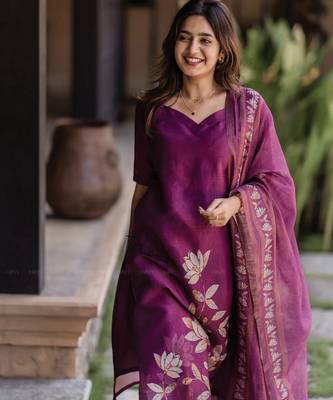 Purple color beautiful zarna silk ceremonial attire 3