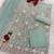 Sky blue georgette semi stitched suit with embroidered multi work