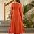 Rust color beautiful vichitra silk fabric graceful ceremonial kurti set