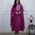 Purple color beautiful cotton fabric kurti set