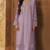 Lavender georgette semi stitched suit with sequence & multi thread work
