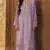 Lavender georgette semi stitched suit with sequence & multi thread work