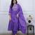 Lavender color beautiful cotton fabric kurti set