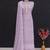 Lavender georgette semi stitched suit with sequence & multi thread work
