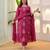 Pink color beautiful rayon slub fabric graceful ceremonial kurti set