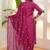 Pink color beautiful rayon slub fabric graceful ceremonial kurti set