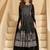 Black chinon embroidered sequins Anarkali suit - full stitched free size