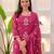 Pink color beautiful rayon slub fabric graceful ceremonial kurti set