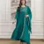 Rama color beautiful vichitra silk fabric graceful ceremonial kurti set