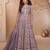Purple Shimmer embroidered sequins Anarkali suit - full stitched free size