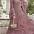 Light purple georgette semi stitched suit with embroidery sequence & moti work