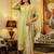 Green color beautiful viscose shimmer fabric graceful ceremonial kurti set