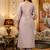 Lavender color beautiful viscose shimmer fabric graceful ceremonial kurti set