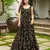 Black color beautiful printed partywear gown for trendy girls