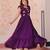 Purple Faux Blooming Gown with Bead & Sequin Embroidery | Fully Stitched Women’s Partywear & Festive Gown