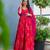 Red color beautiful printed partywear gown for trendy girls
