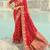 red dola viscose jari, thread, moti with cut-dana heavy work saree with blouse