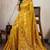 mustard makhmal soft silk blend meenakari zari shades woven saree with blouse