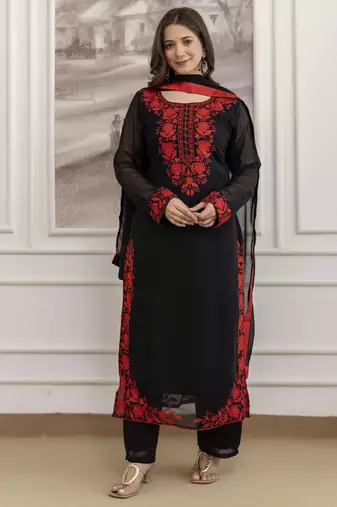 Black color beautiful designer kurti set