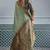 pista green kanjivaram mul silk blend zari meenakari woven saree with blouse