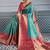 teal kanjivaram mul silk blend zari meenakari woven saree with blouse
