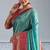 teal kanjivaram mul silk blend zari meenakari woven saree with blouse