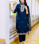 Blue color beautiful kurti set