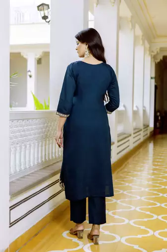 Blue color beautiful kurti set