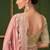 peach sartin georgette silk blend heavy thread embroidery, sequins work with embroidery blouse saree with blouse