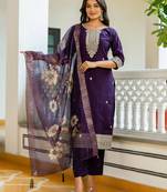 Voilet color beautiful kurti set