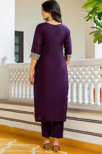 Voilet color beautiful kurti set