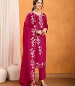 Pink color beautiful kurti set