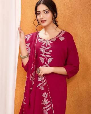 Pink color beautiful kurti set 3
