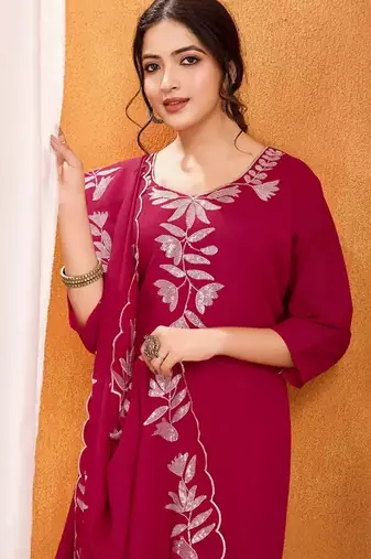 Pink color beautiful kurti set