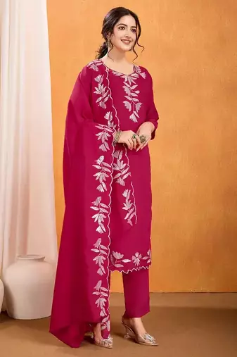 Pink color beautiful kurti set