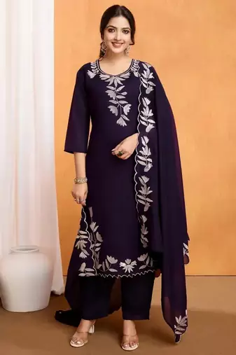Wine color beautiful designer kurti set
