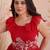 Red Faux Blooming Gown with Bead & Sequin Embroidery | Fully Stitched Festive & Partywear Gown for Women