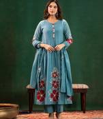Blue color beautiful kurti set