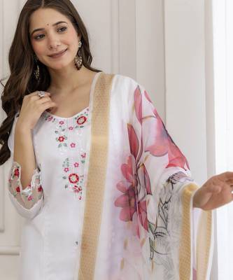 White color beautiful kurti set 3