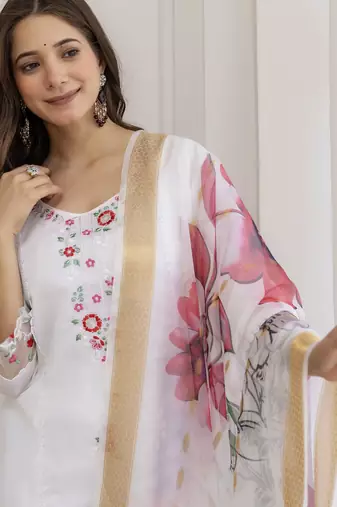 White color beautiful kurti set